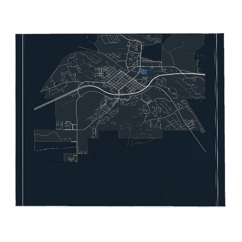 Evanston Street Map Throw Blanket