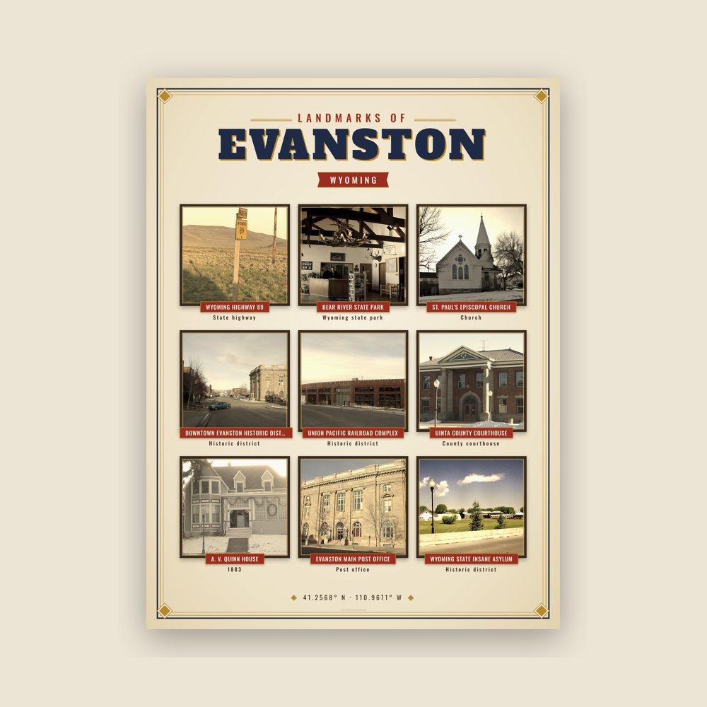 Evanston Landmarks Photo Poster