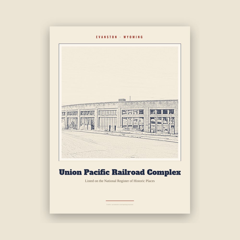 Evanston Union Pacific Railroad Complex Landmark Print