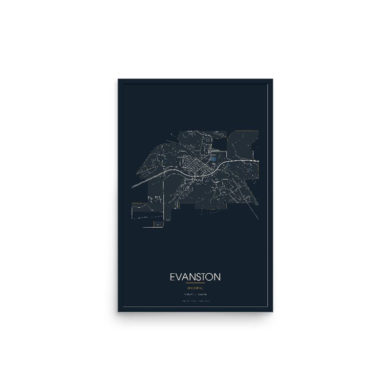 Evanston Street Map Poster · Midnight