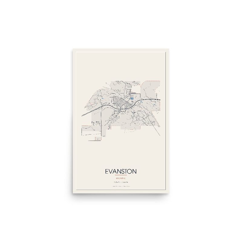 Evanston Street Map Poster · Linen