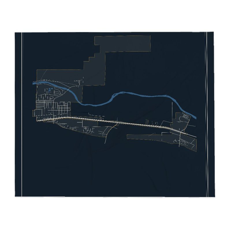 Evansville Street Map Throw Blanket