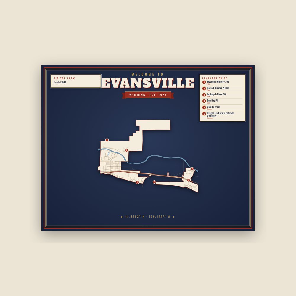 Evansville Map Placemat