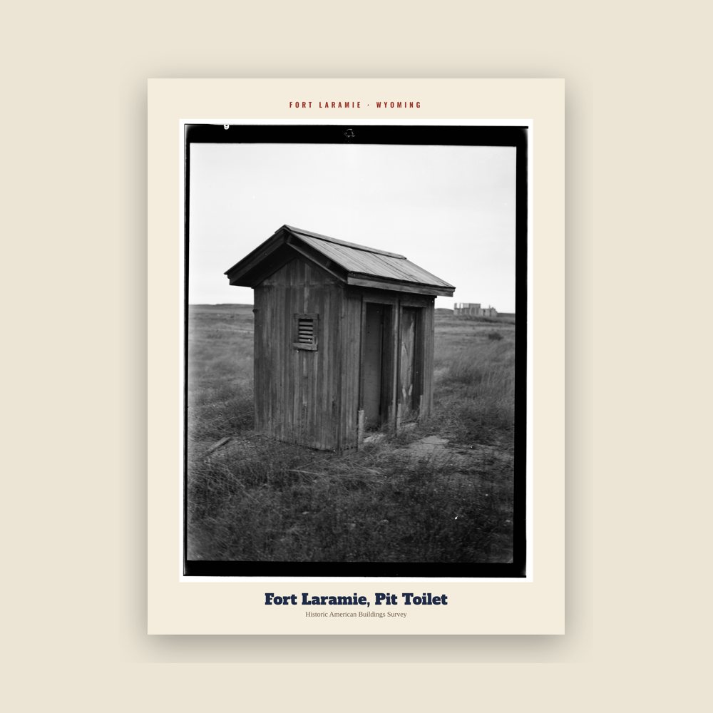Fort Laramie Fort Laramie, Pit Toilet Archive Print