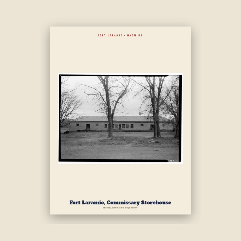 Fort Laramie Fort Laramie, Commissary Storehouse Archive Print