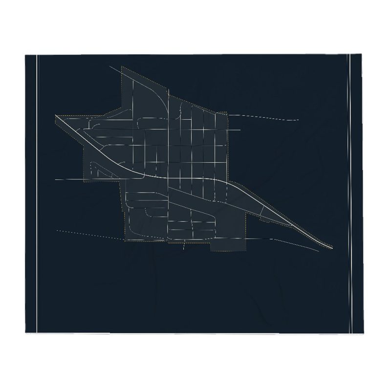 Fort Laramie Street Map Throw Blanket
