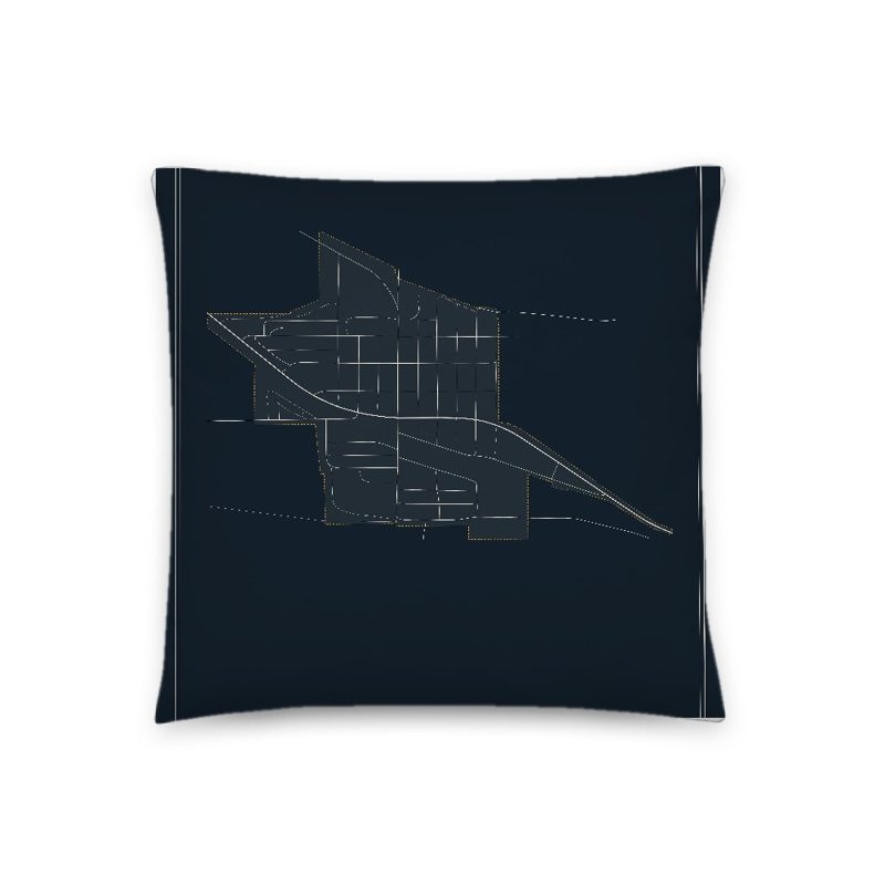 Fort Laramie Map Throw Pillow