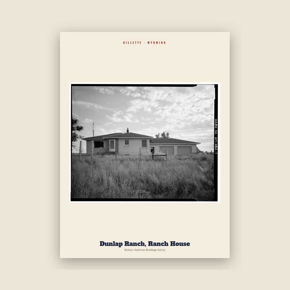 Gillette Dunlap Ranch, Ranch House Archive Print