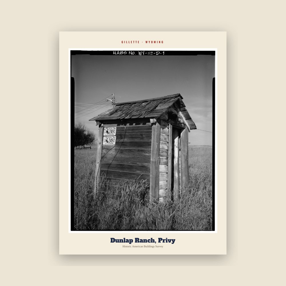 Gillette Dunlap Ranch, Privy Archive Print