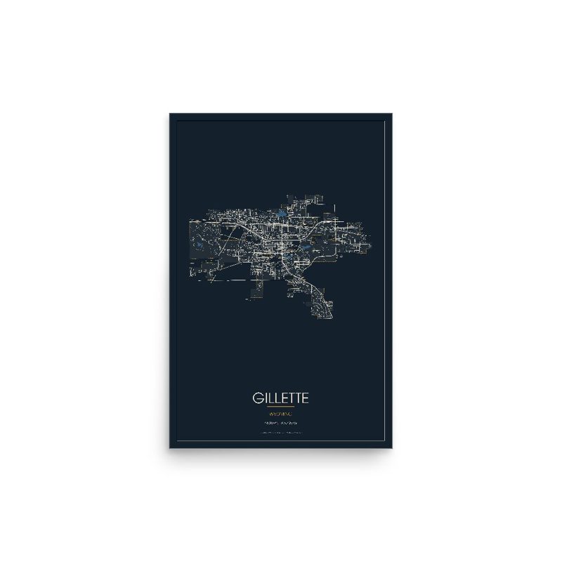 Gillette Street Map Poster · Midnight