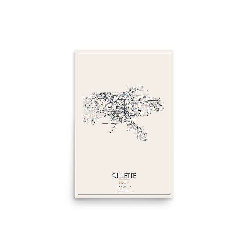 Gillette Street Map Poster · Linen