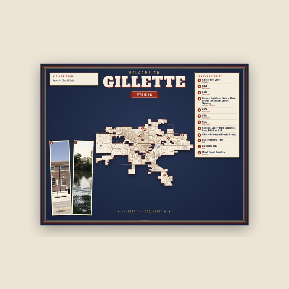Gillette Map Placemat