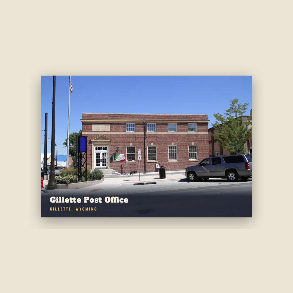 Gillette Gillette Post Office Postcard