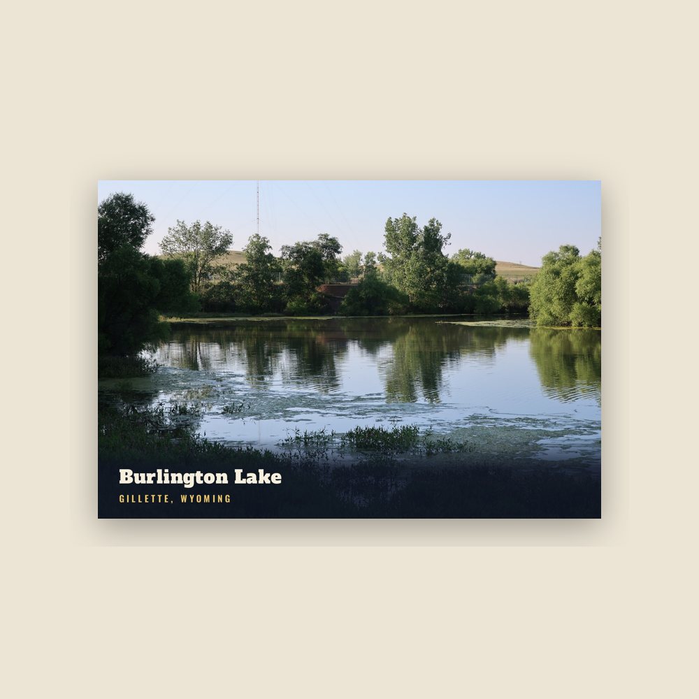 Gillette Burlington Lake Postcard