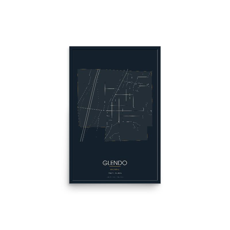 Glendo Street Map Poster · Midnight