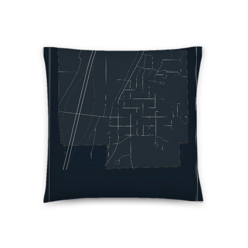 Glendo Map Throw Pillow