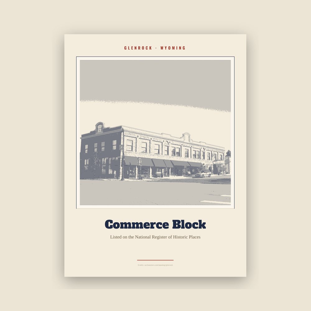 Glenrock Commerce Block Landmark Print