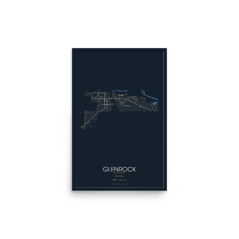 Glenrock Street Map Poster · Midnight