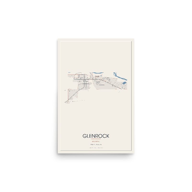 Glenrock Street Map Poster · Linen