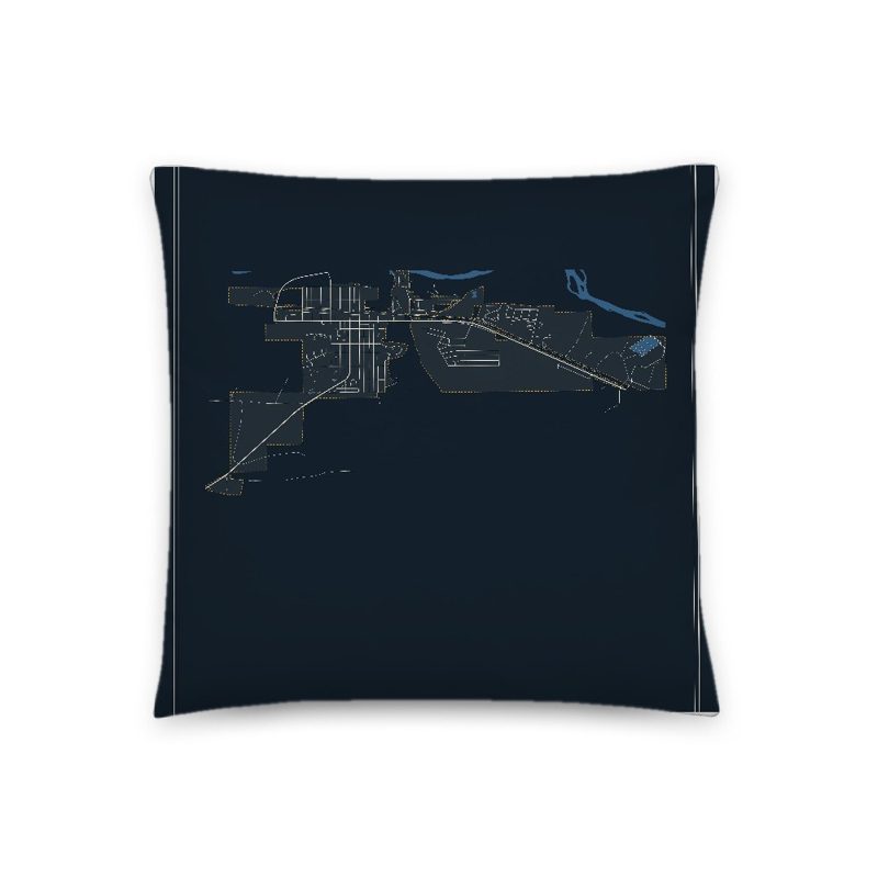 Glenrock Map Throw Pillow