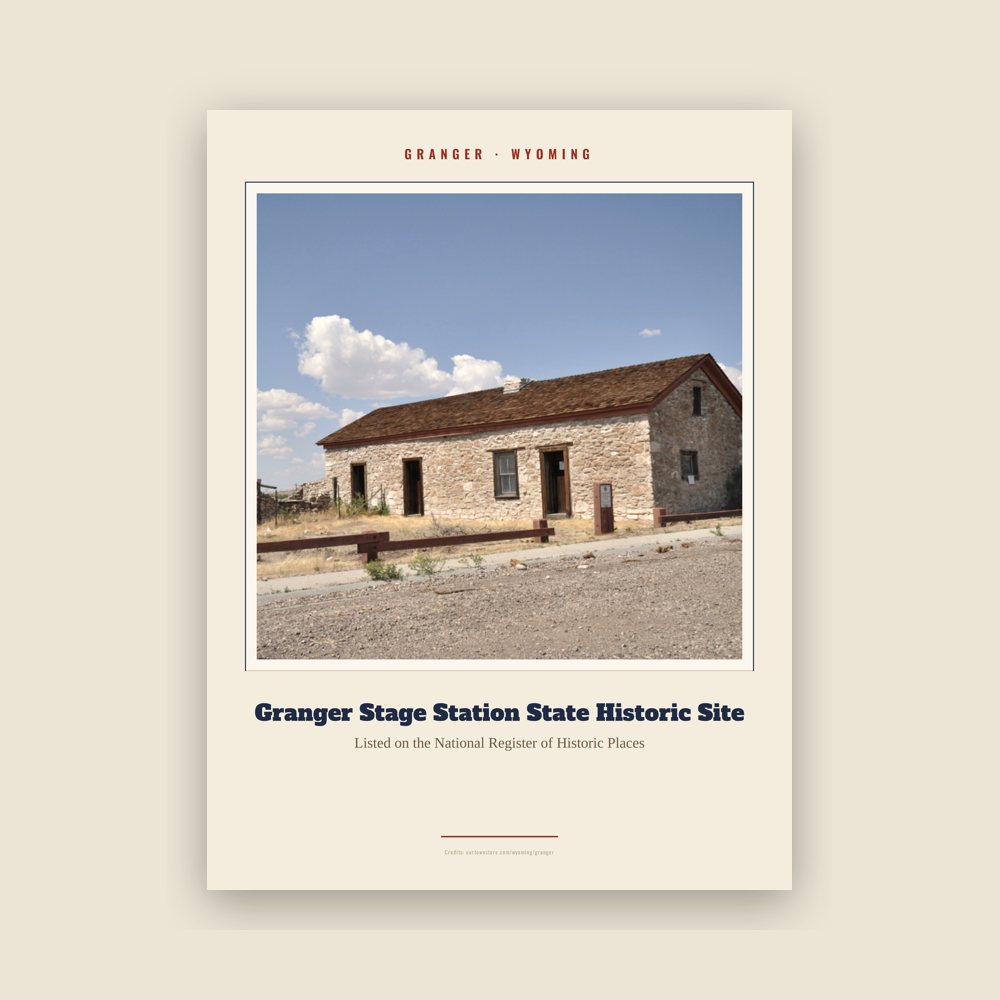 Granger Granger Stage Station State Historic Site Landmark Print