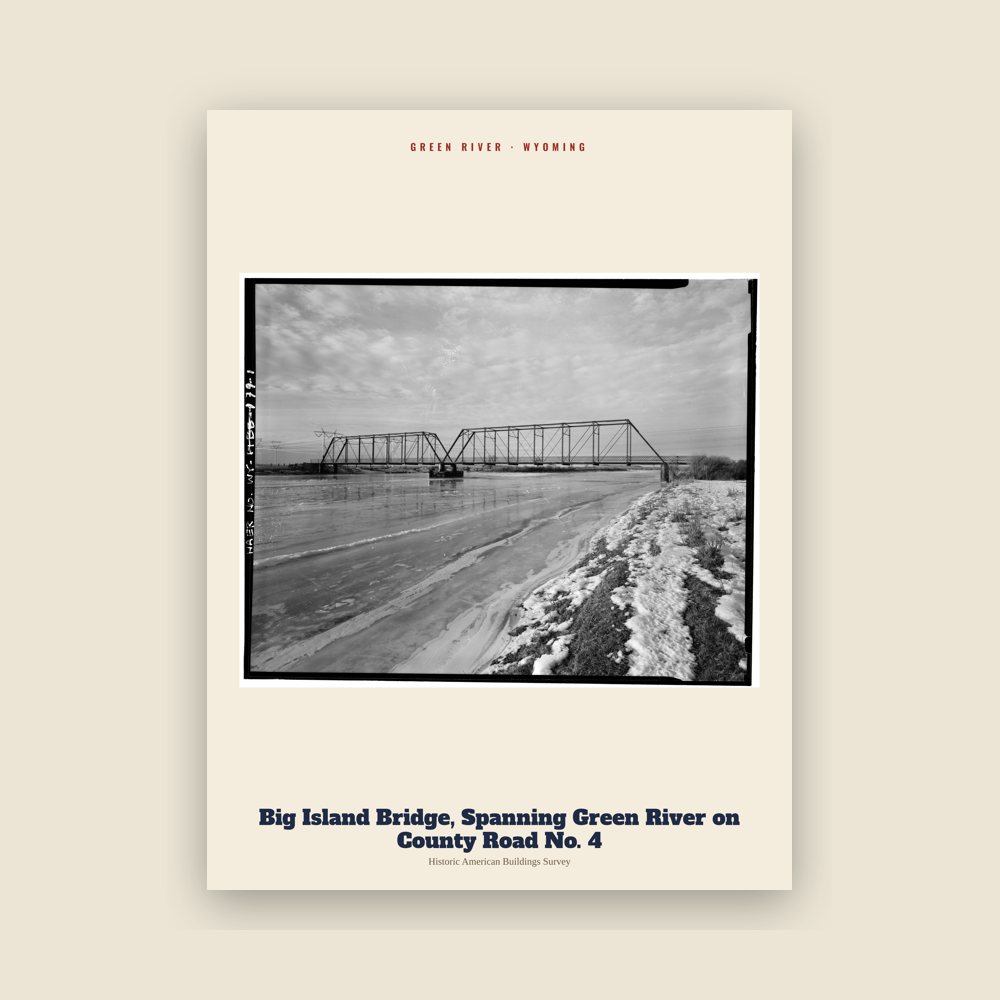 Green River Big Island Bridge, Spanning Green River on County Road No. 4 Archive Print