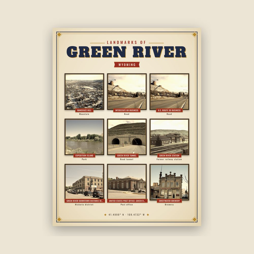Green River Landmarks Photo Poster
