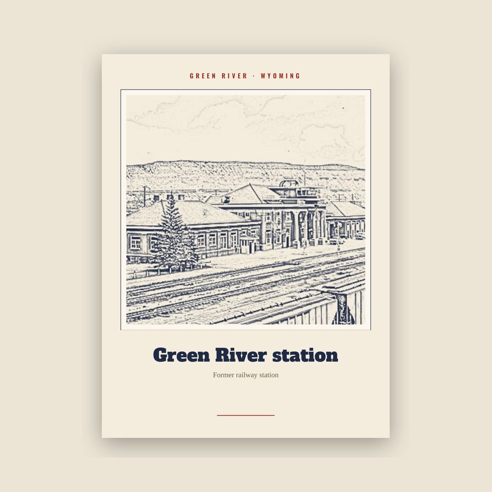 Green River Green River station Landmark Print
