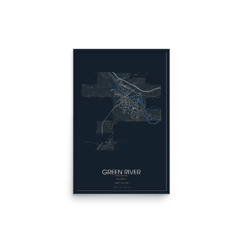 Green River Street Map Poster · Midnight