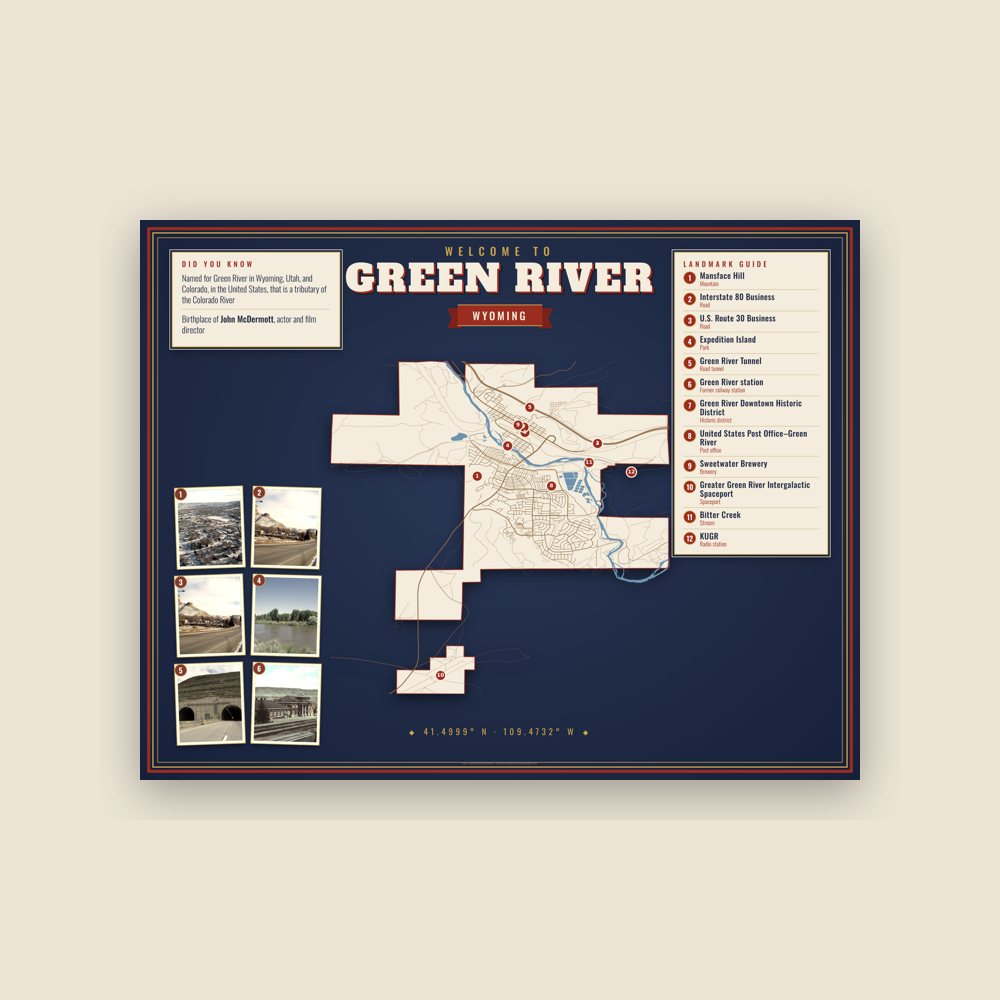 Green River Map Placemat