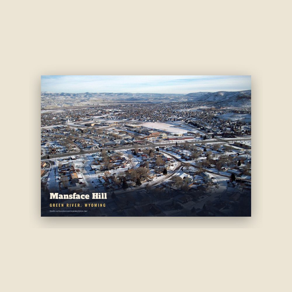 Green River Mansface Hill Postcard