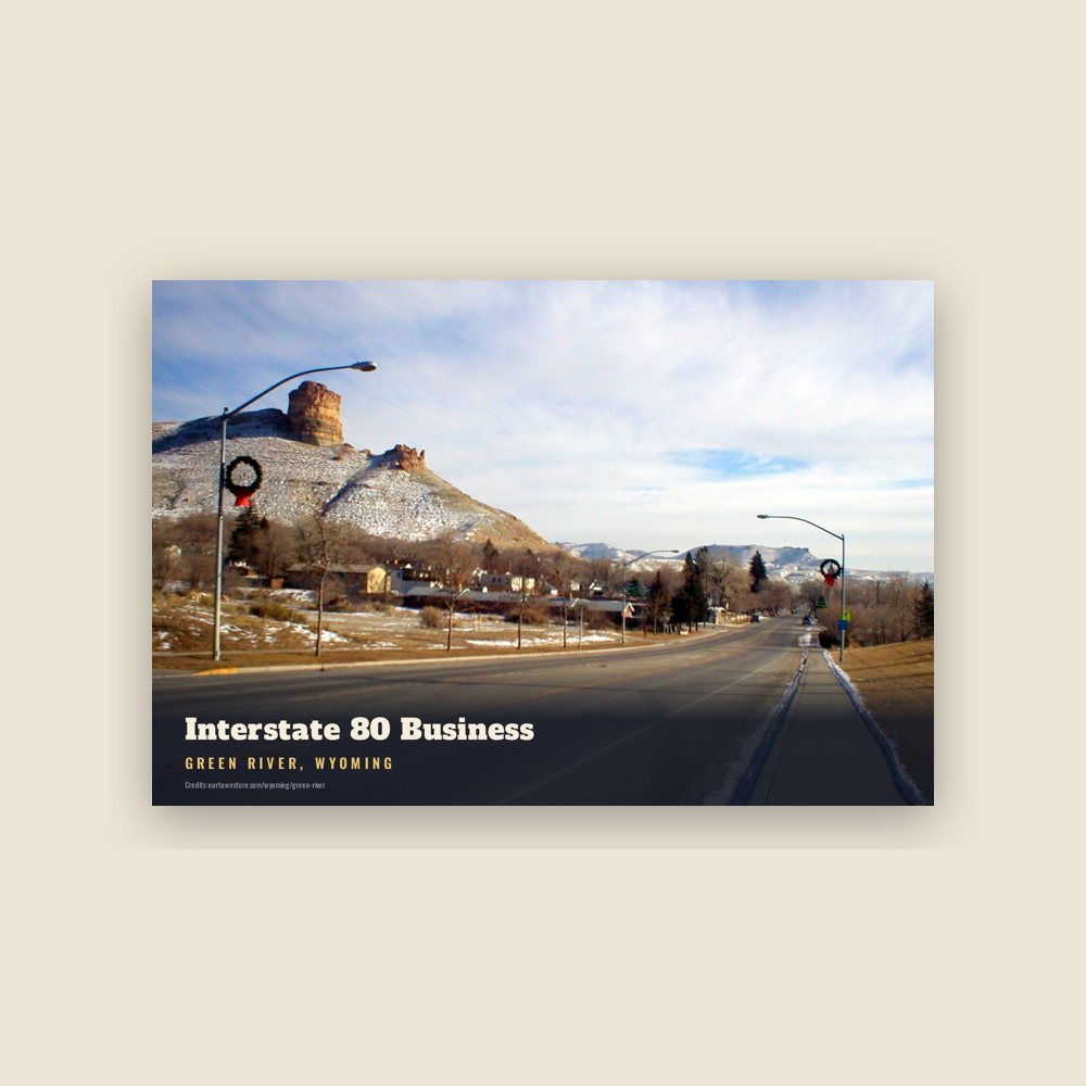 Green River Interstate 80 Business Postcard