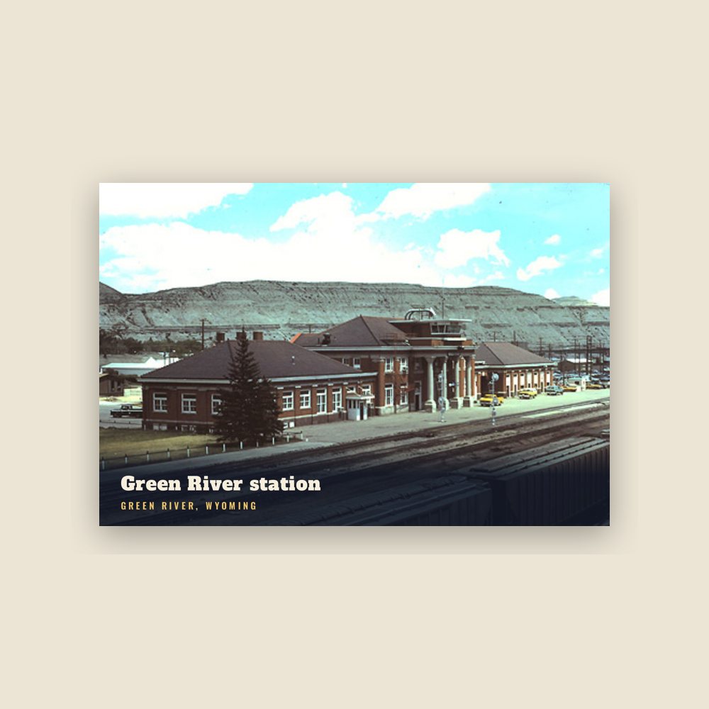 Green River Green River station Postcard