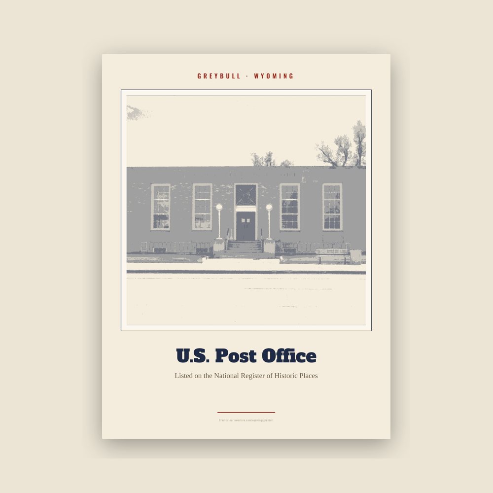 Greybull U.S. Post Office Landmark Print
