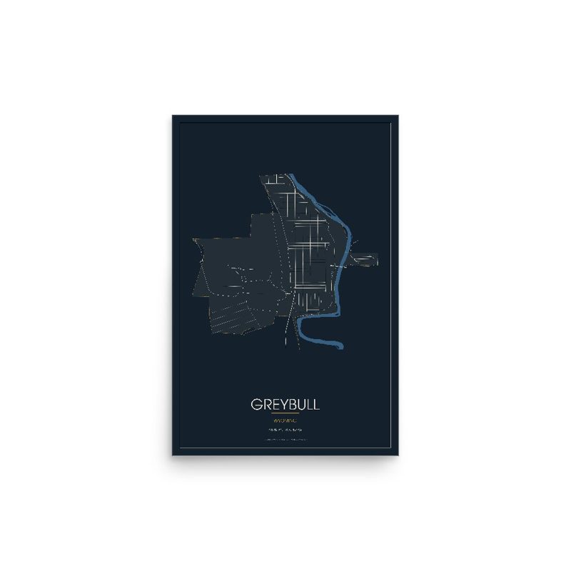 Greybull Street Map Poster · Midnight