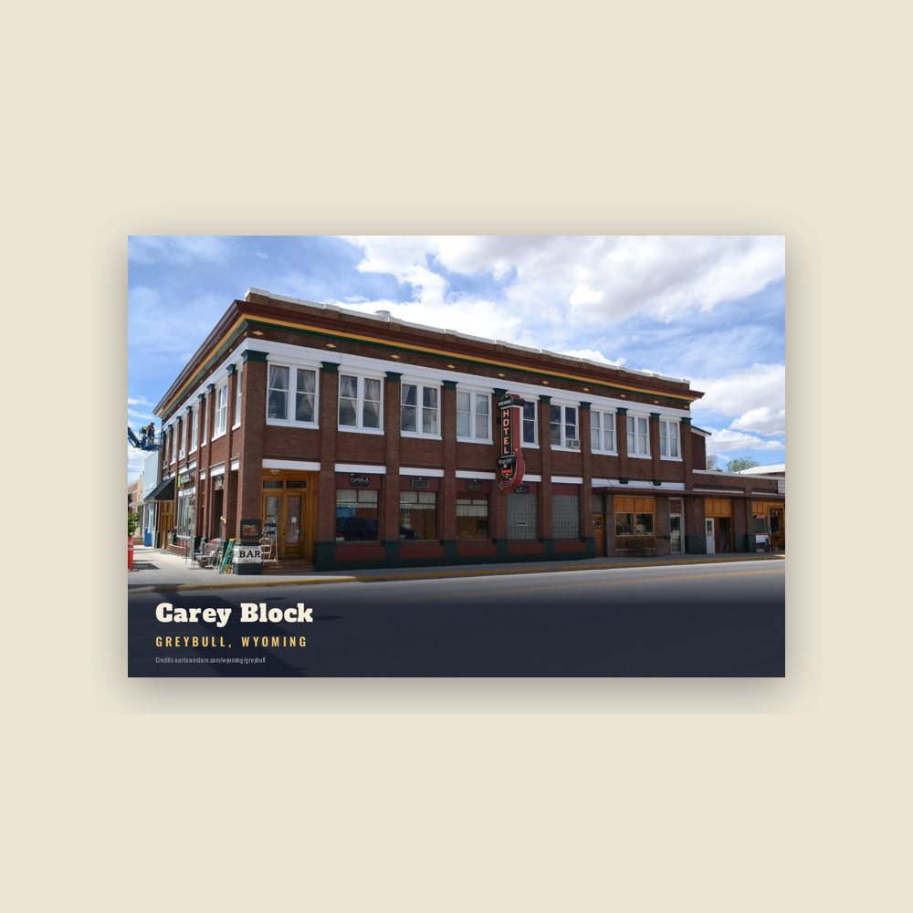Greybull Carey Block Postcard
