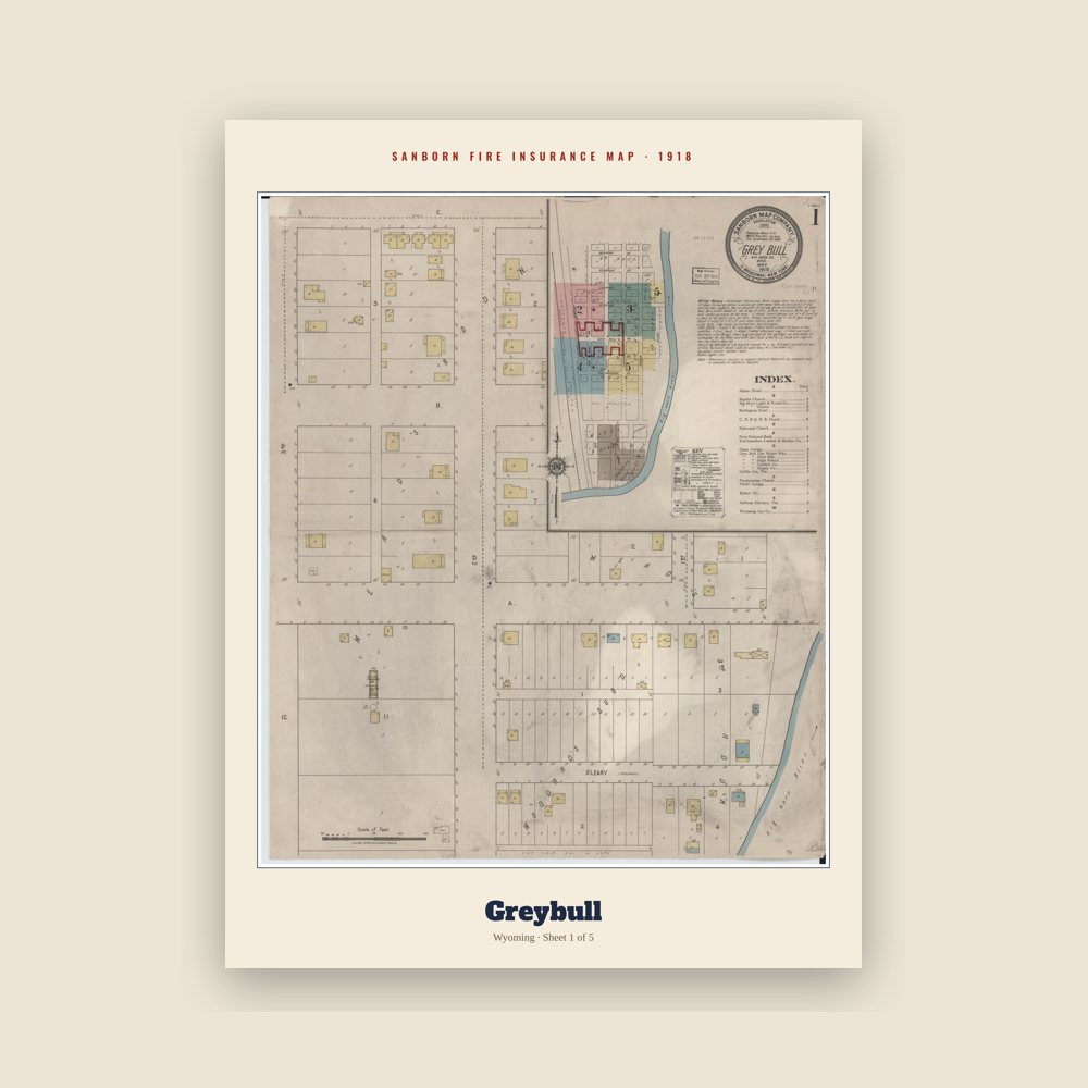 Greybull Sanborn Map Print