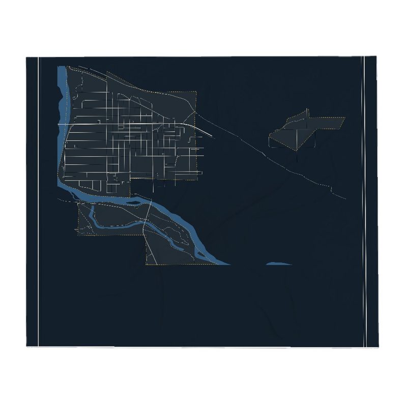Guernsey Street Map Throw Blanket