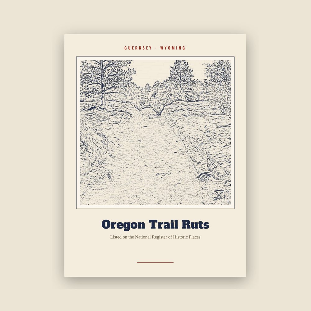 Guernsey Oregon Trail Ruts Landmark Print