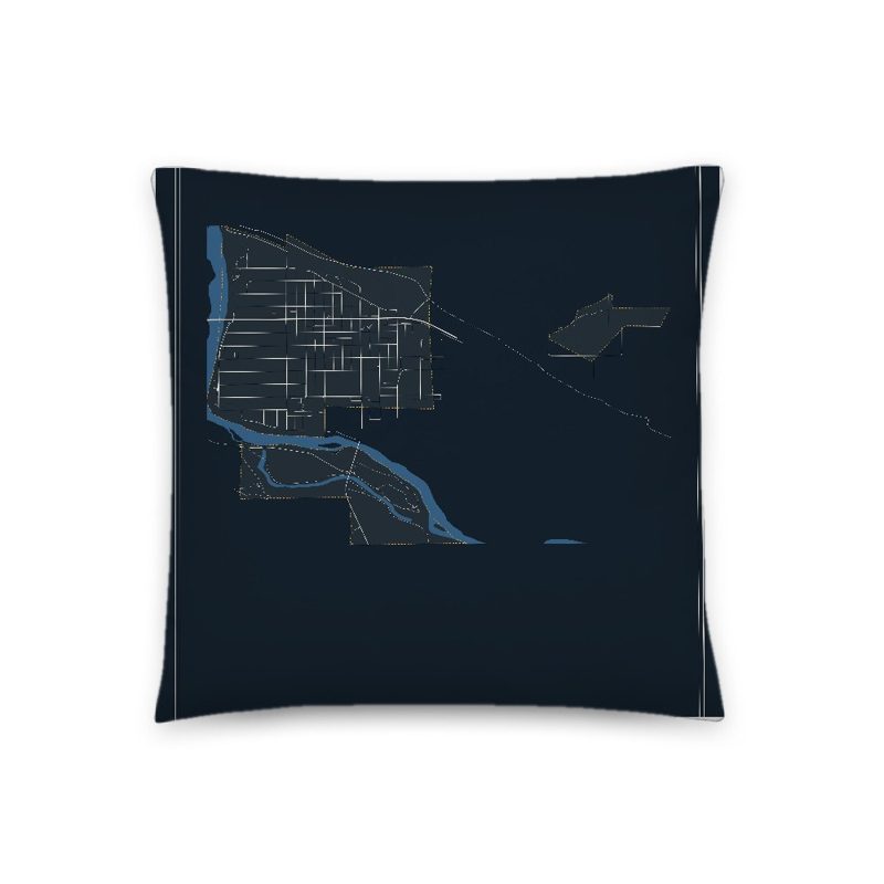 Guernsey Map Throw Pillow