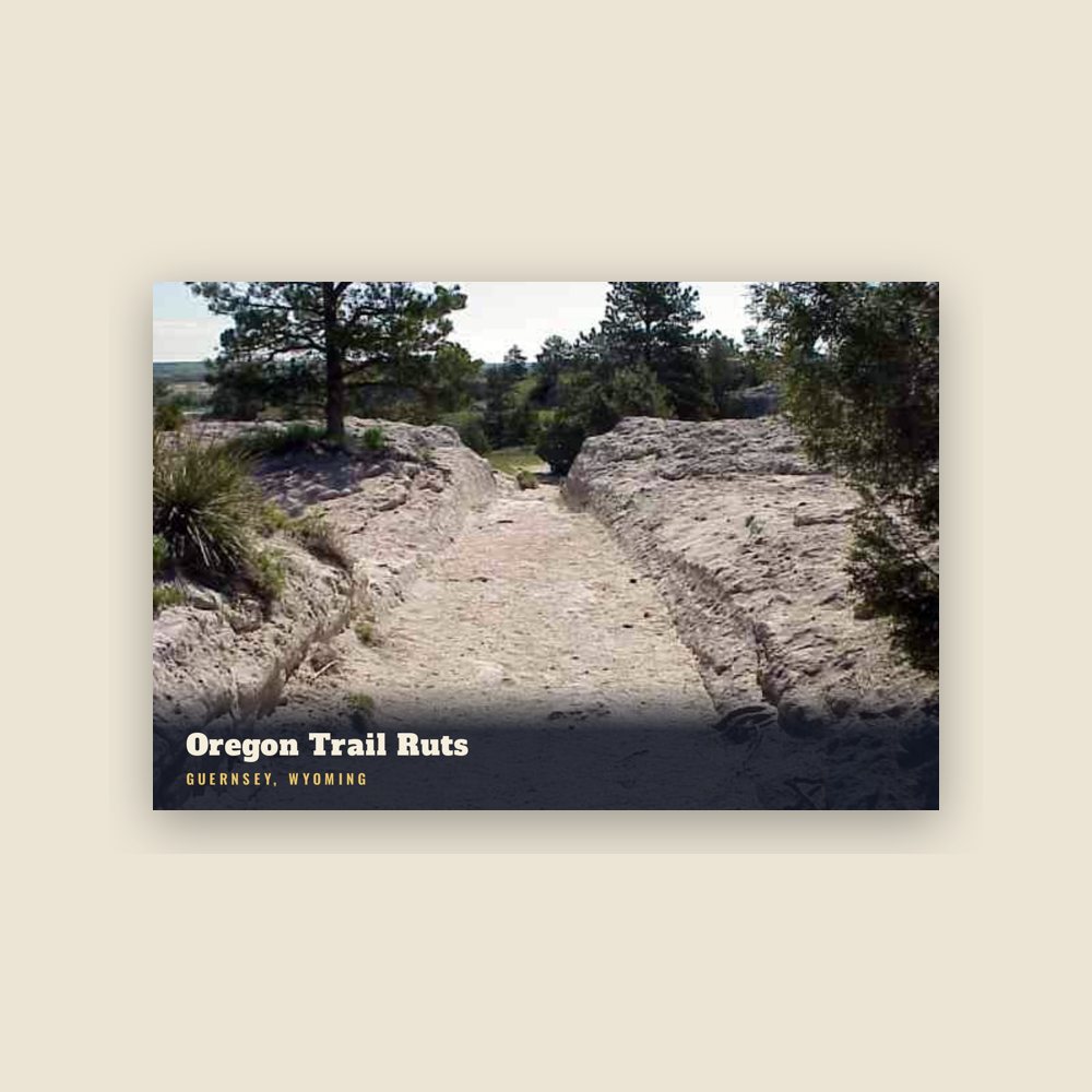 Guernsey Oregon Trail Ruts Postcard