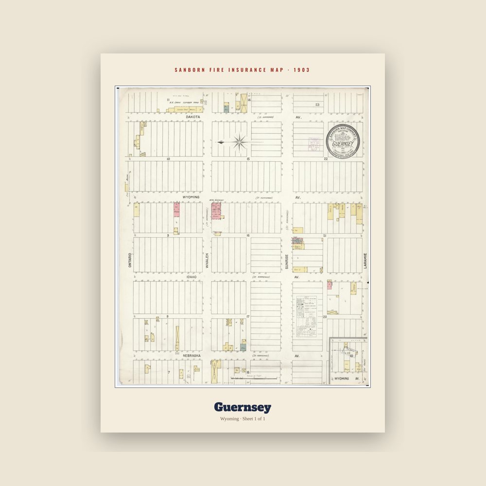 Guernsey Sanborn Map Print