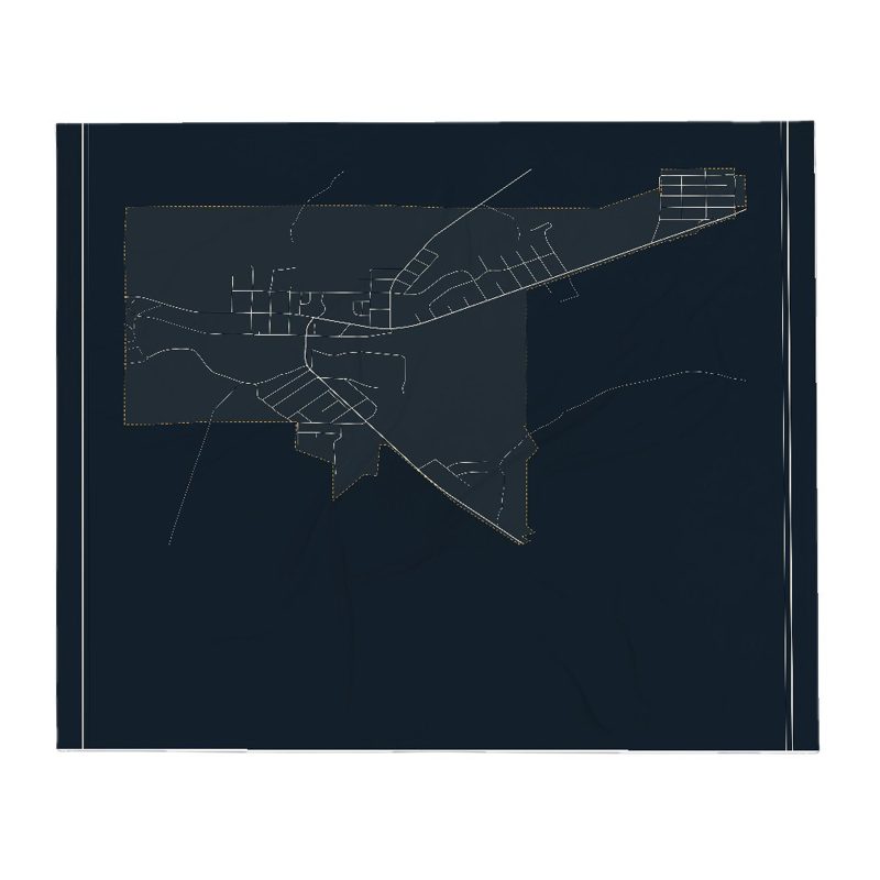 Hanna Street Map Throw Blanket