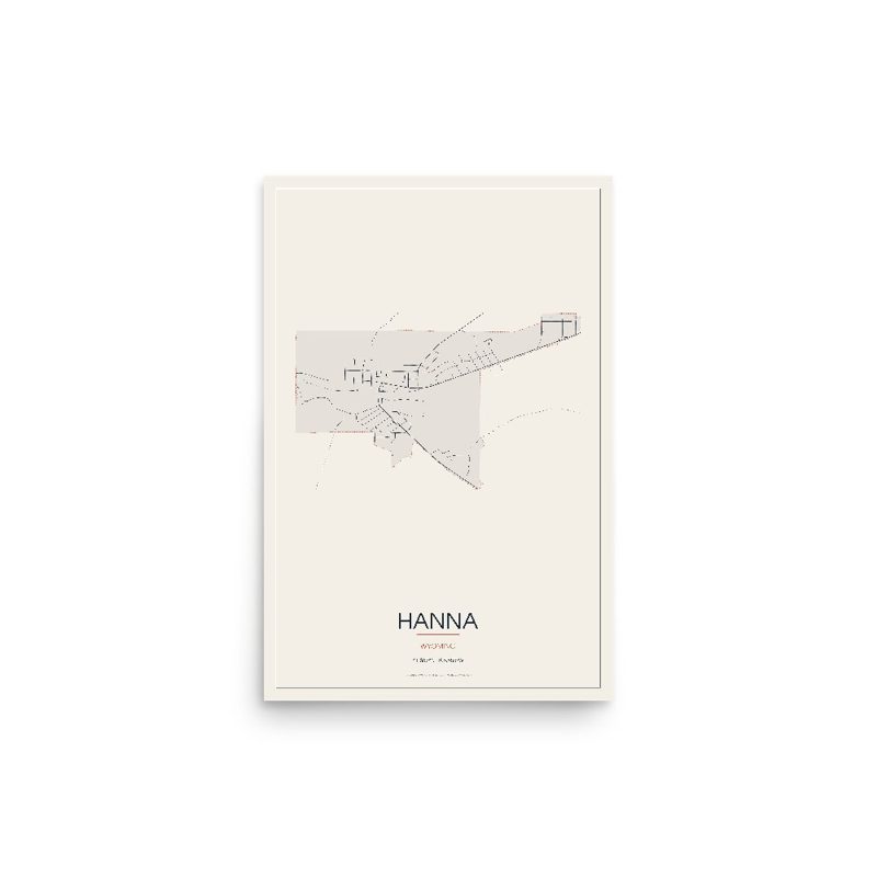 Hanna Street Map Poster · Linen