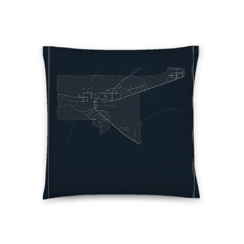 Hanna Map Throw Pillow