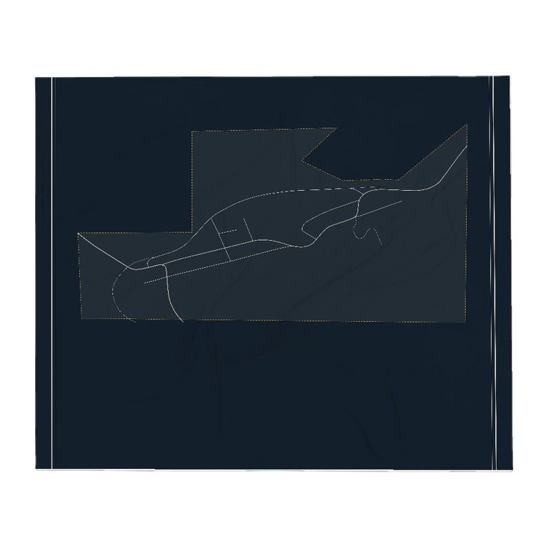 Hartville Street Map Throw Blanket