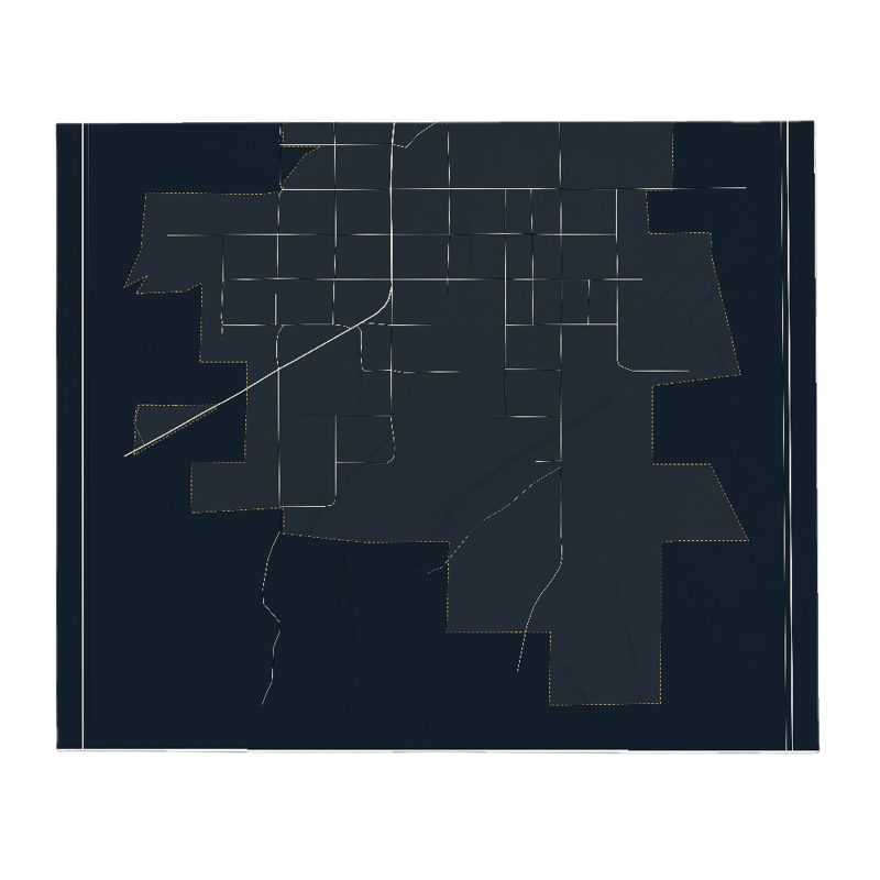Hudson Street Map Throw Blanket