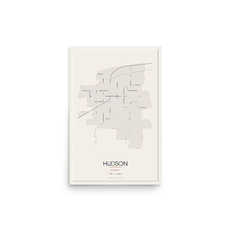 Hudson Street Map Poster · Linen
