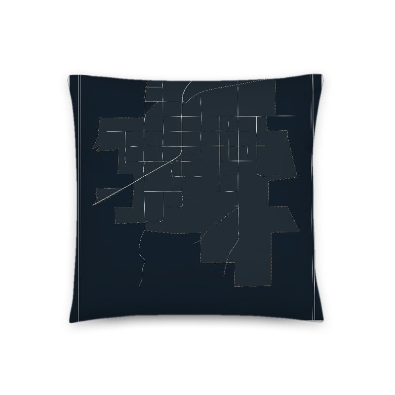 Hudson Map Throw Pillow