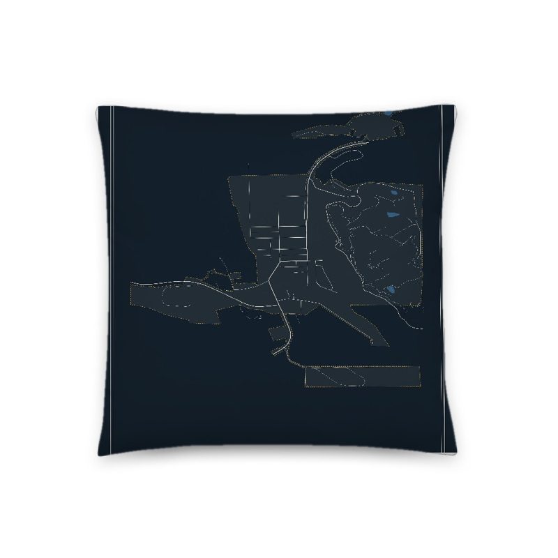 Hulett Map Throw Pillow